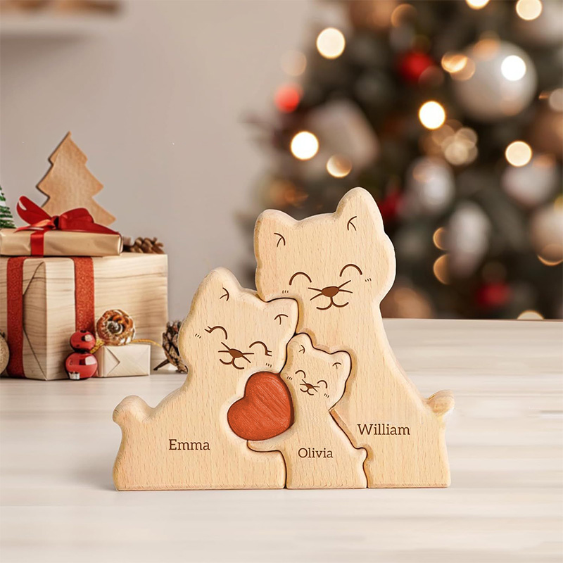 Wooden Cat Art Puzzle Warm Fam – обзор и цена Art Craft 2 Year Olds