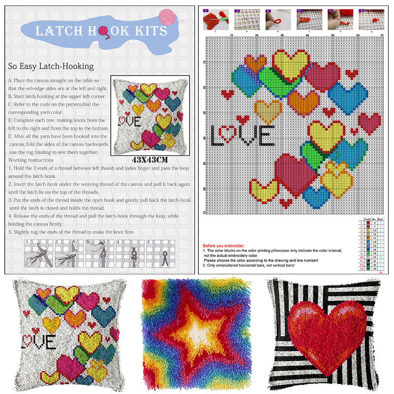 latch hook kits rugs extra lar – обзор и цена Art Craft Rose