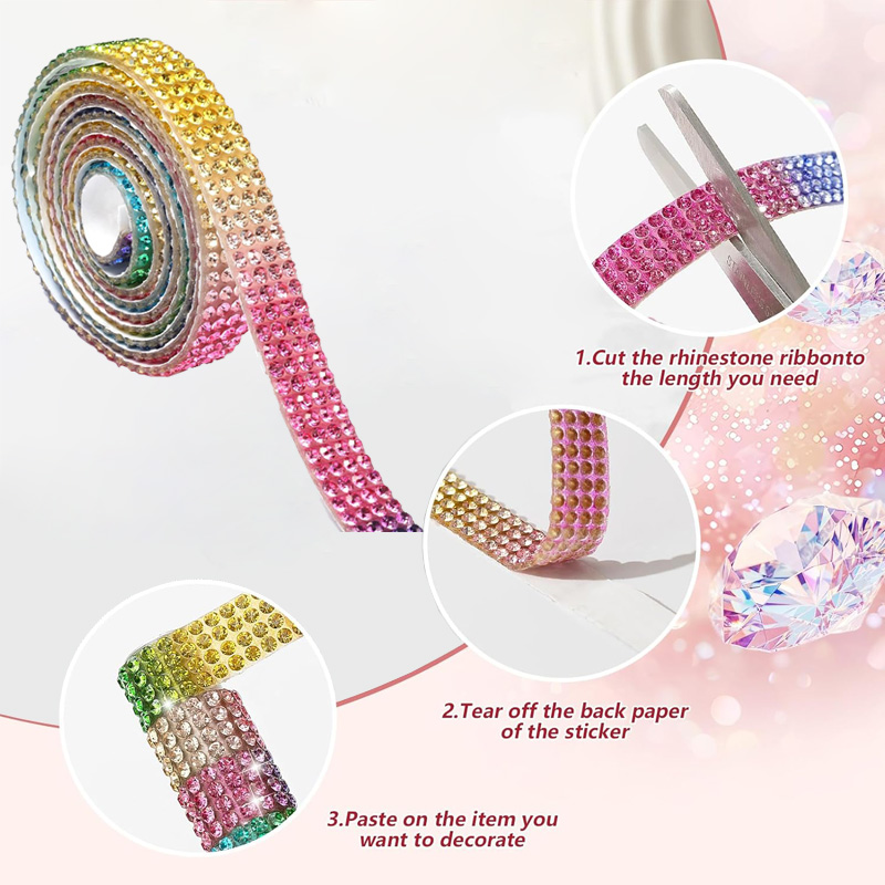 4 Row Rhinestone Ribbon Roll D – обзор и цена Art Craft 2 Year Olds