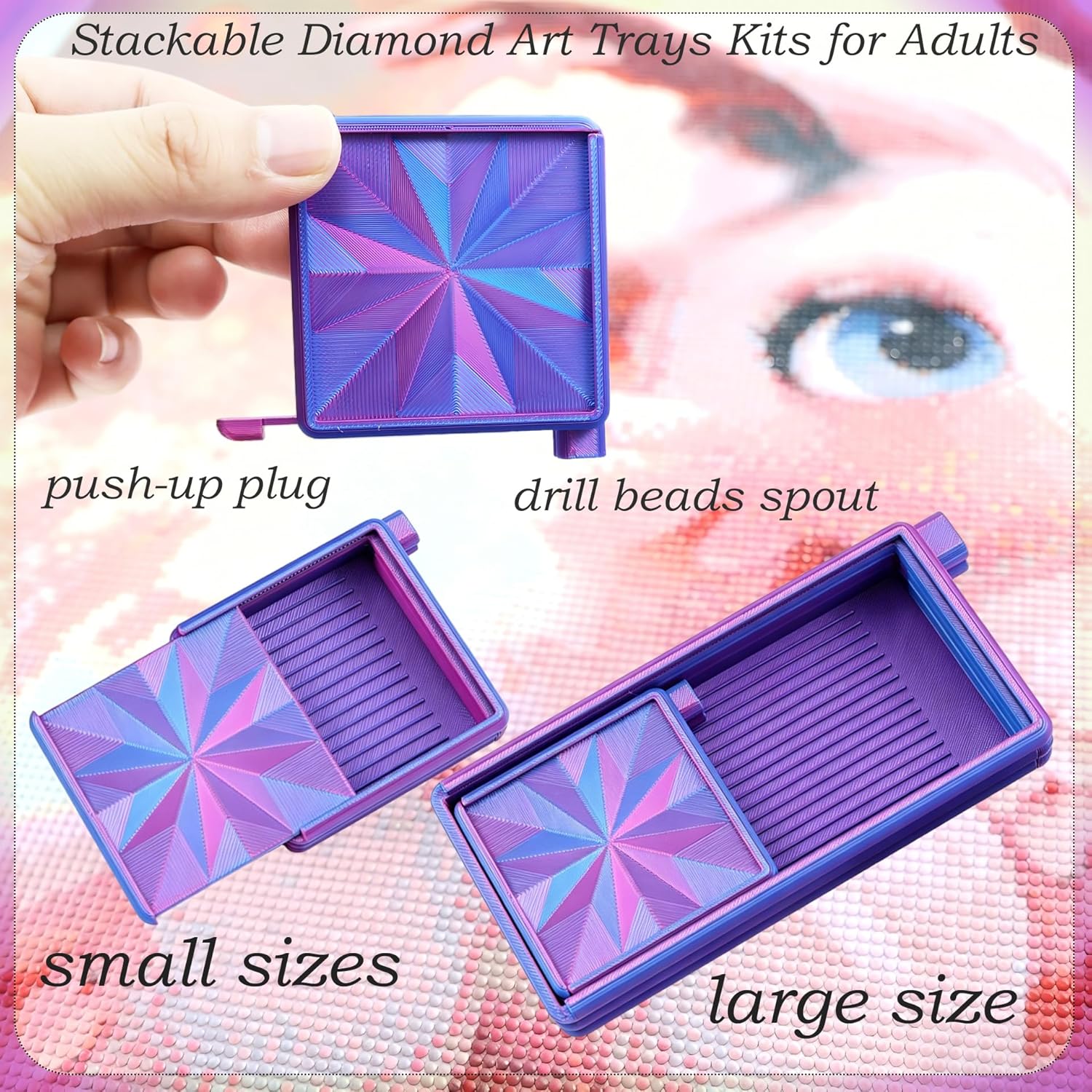 3 in 1 Diamond Art Trays With  – обзор и цена Art Craft Tools